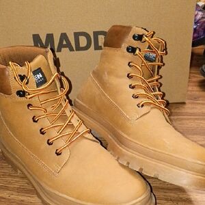 Steve Madden Men's Brown Lace-Up Boots